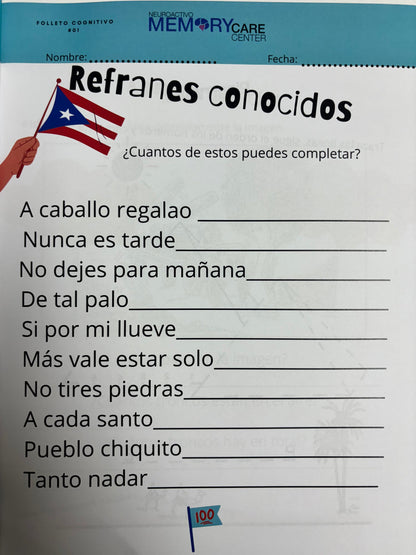 Cuaderno cognitivo- Edición senior